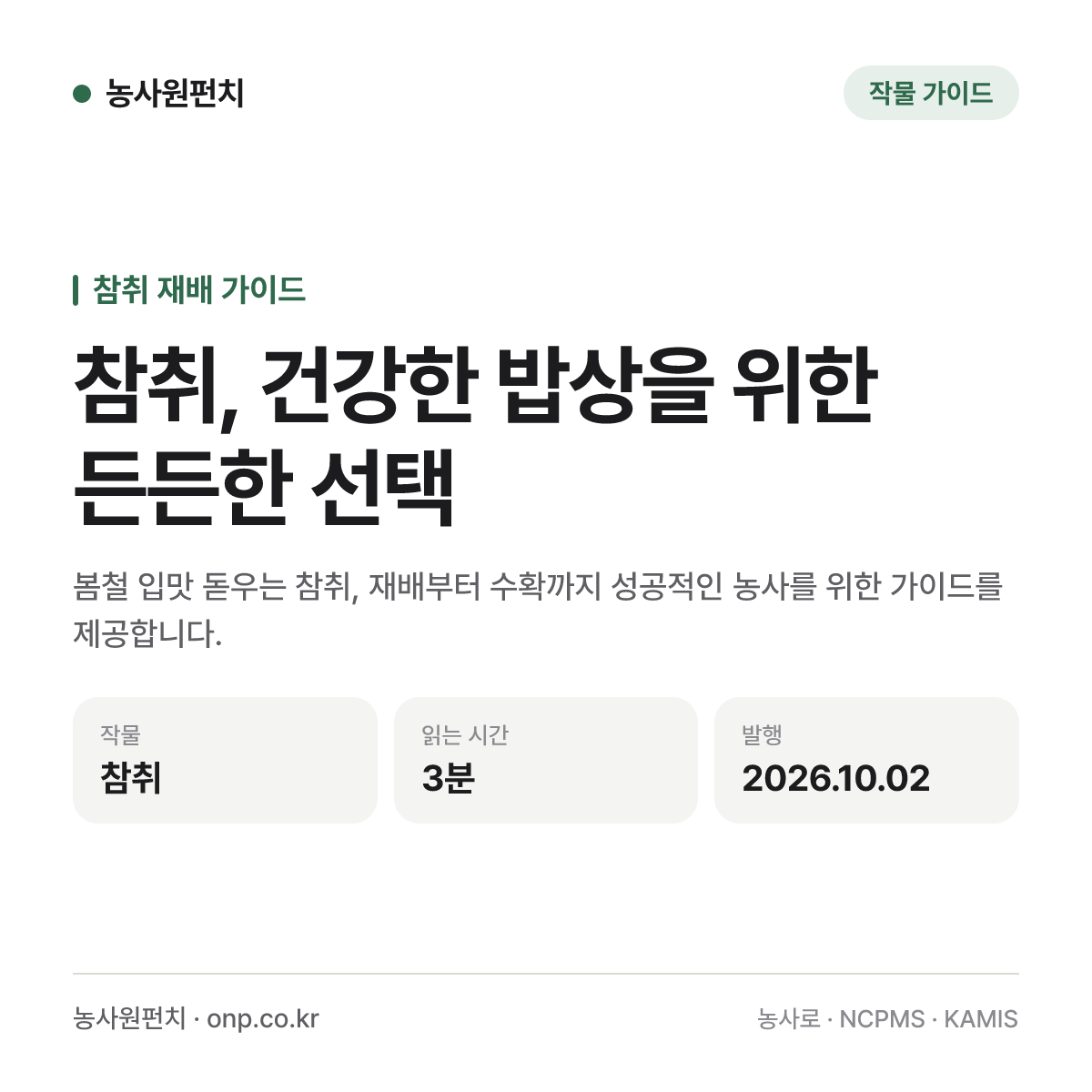 참취, 건강한 밥상을 위한 든든한 선택